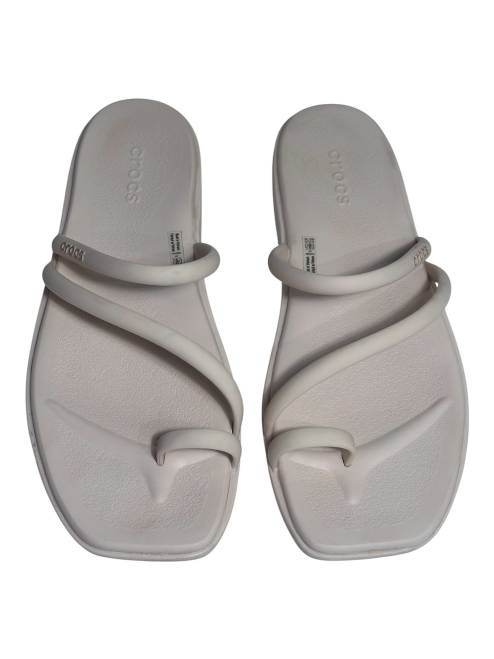 Crocs cream Miami Toe Loop sandals women’s 9